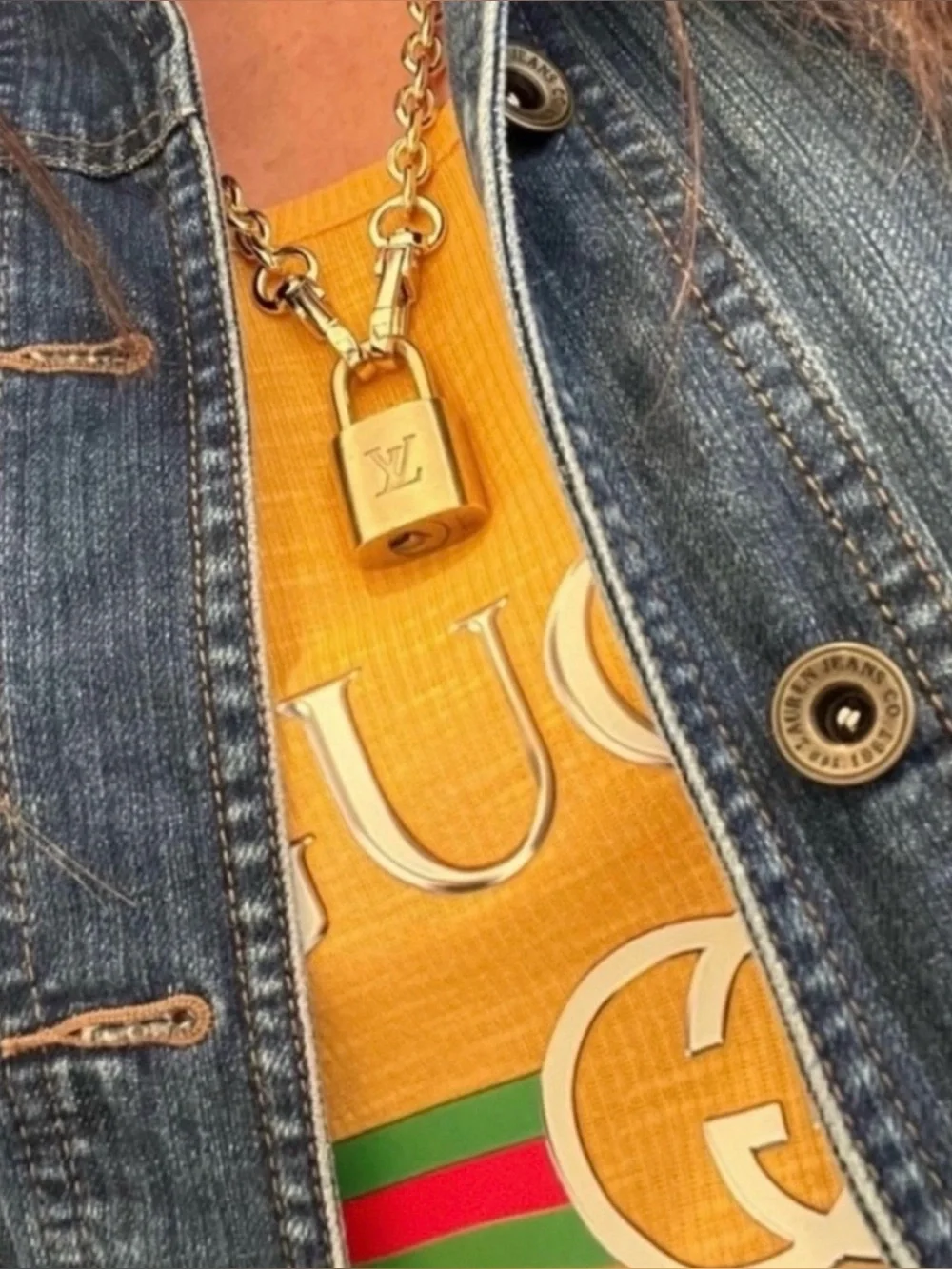 Authentic Louis Vuitton LV Lock And Key/ Four Chains #322